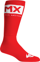 THOR Youth MX Solid Socks - Red/White - Size 1-6 3431-0661
