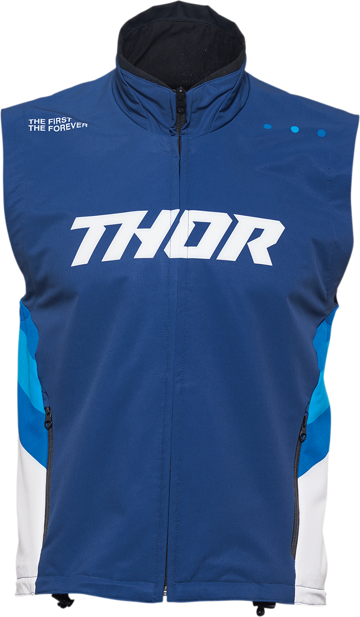 Thor Warmup Vest - Navy/White - Medium 2830-0602 - Cycle City Outdoors