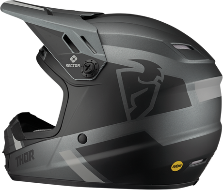 Thor Youth Sector Helmet - Split - MIPS? - Charcoal/Black - Medium 0111-1470 - Cycle City Outdoors