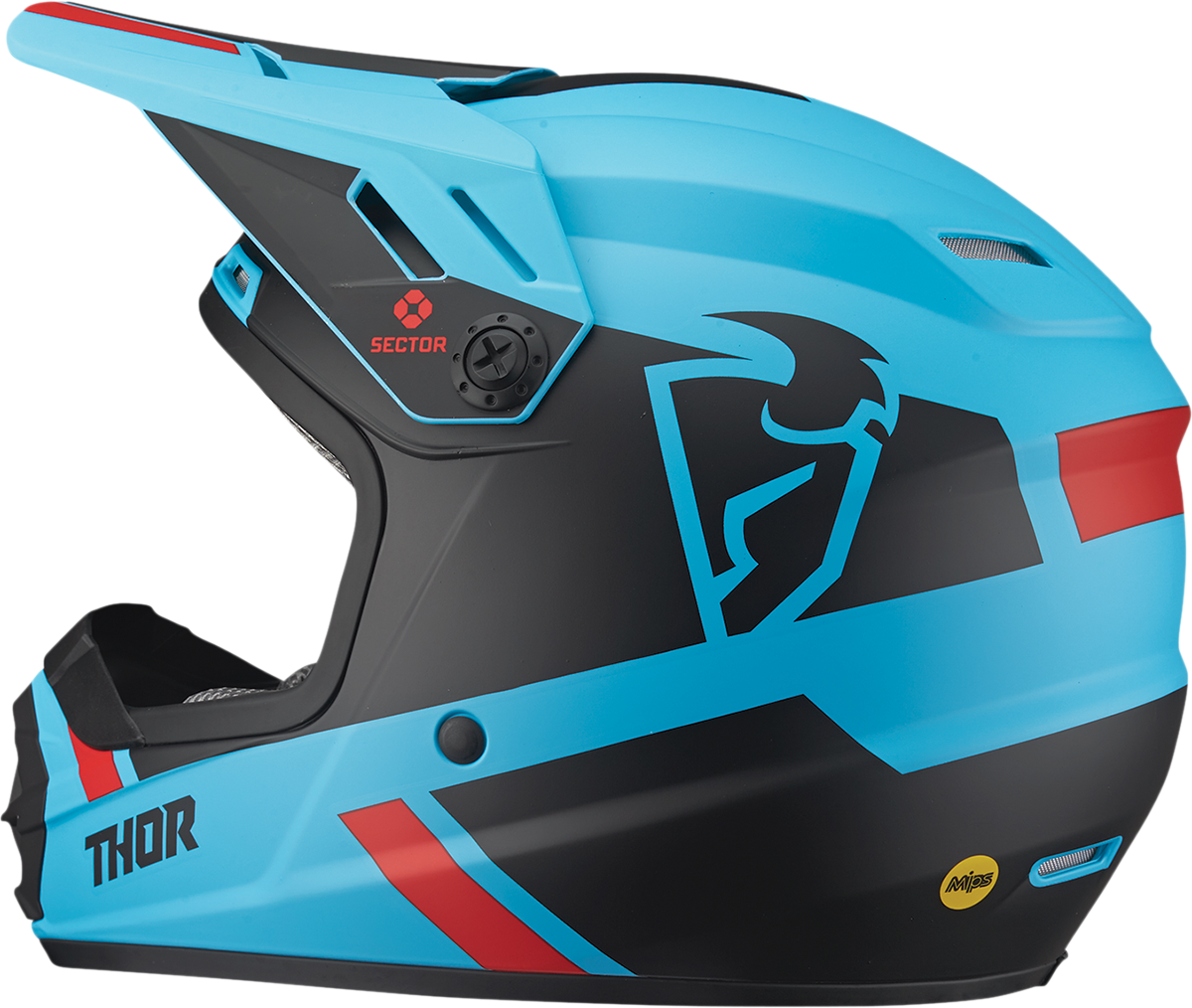 Thor Youth Sector Helmet - Split - MIPS? - Blue/Black - Large 0111-1468 - Cycle City Outdoors