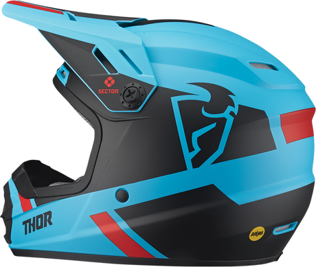 Thor Youth Sector Helmet - Split - MIPS? - Blue/Black - Large 0111-1468 - Cycle City Outdoors