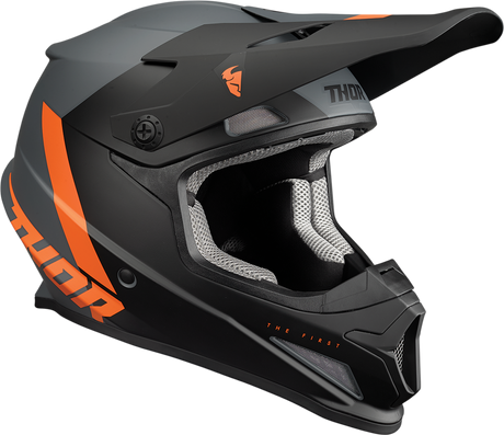 Thor Youth Sector Helmet - Chev - Charcoal/Orange - Large 0111-1480 - Cycle City Outdoors