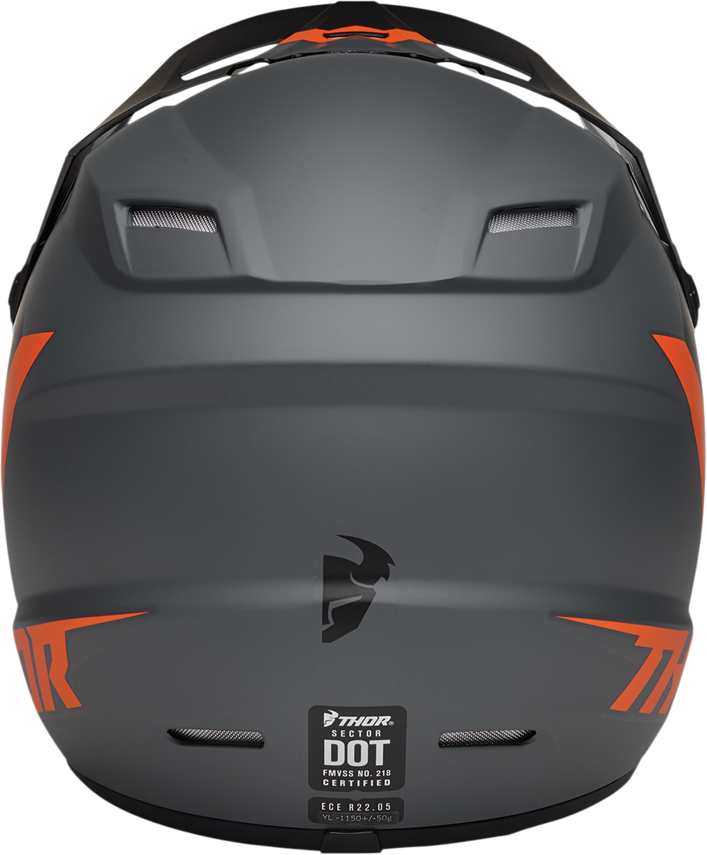 Thor Youth Sector Helmet - Chev - Charcoal/Orange - Large 0111-1480 - Cycle City Outdoors