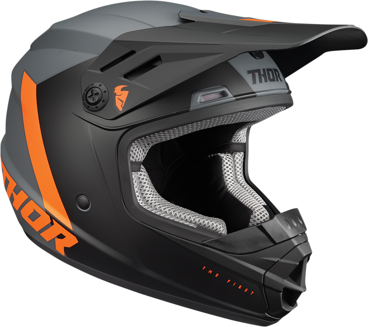 Thor Youth Sector Helmet - Chev - Charcoal/Orange - Large 0111-1480 - Cycle City Outdoors