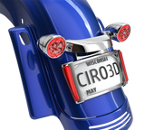 Ciro License Plate Frame - Chrome - Red 40300 - Cycle City Outdoors