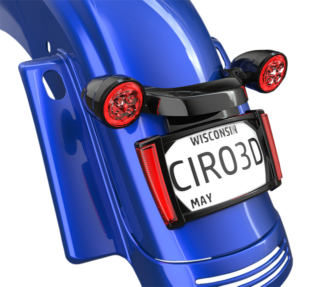 CIRO License Plate Frame - Black - Red 40302 - Cycle City Outdoors