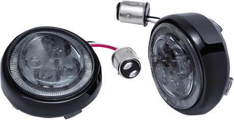 CIRO Turn Signal Insert - Red LED - Smoke Lens - Black 45621