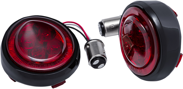 CIRO Turn Signal Insert - Red LED - Red Lens - Black 45720