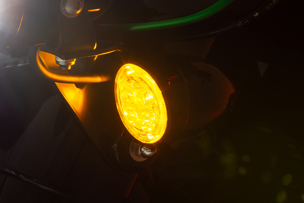 CIRO Turn Signal Insert - Amber/White LED - Smoke Lens - Black 45620