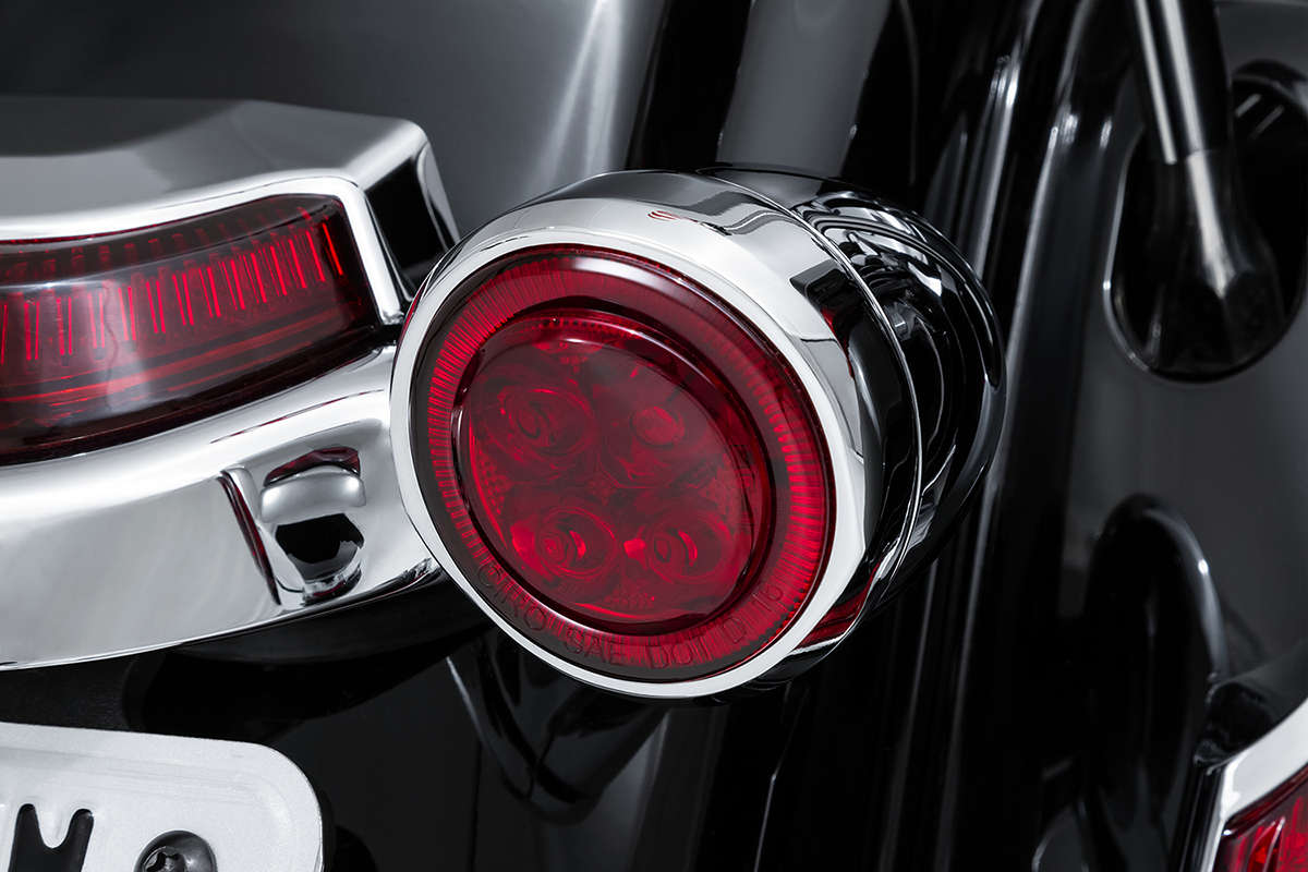 CIRO Turn Signal Insert - Red LED - Red Lens - Chrome 45700