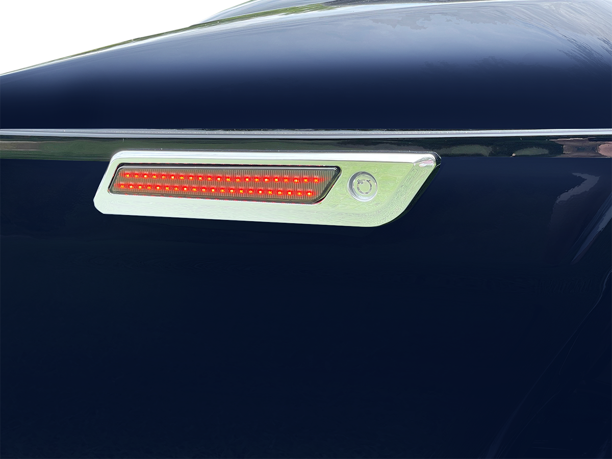 Custom Dynamics Latch Light - Saddlebag - Dual Color - Smoke - Chrome CD-SBL-DC-SC - Cycle City Outdoors
