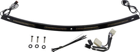 Custom Dynamics Windshield Trim - Sequential Turn Signals - Black CD-WT2-SEQ-05-B - Cycle City Outdoors