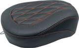 MUSTANG Wide Tripper* Passenger Seat - Black w/ American Beauty Red Stitching 76648AB