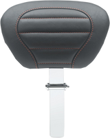 MUSTANG Deluxe Touring Removable Driver Backrest - Black W/American Beauty Red Stitching 79012AB