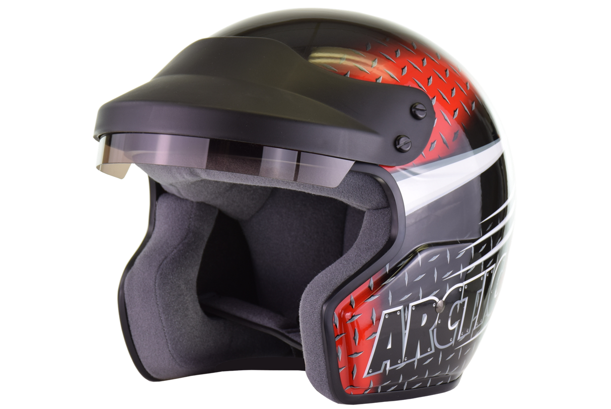 Arctic Wear - fiberglass Helmet - Red - XL (new old stock)