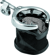 Kuryakyn Universal Passenger Drink Holder With Basket Black & Chrome - Cycle City Outdoors