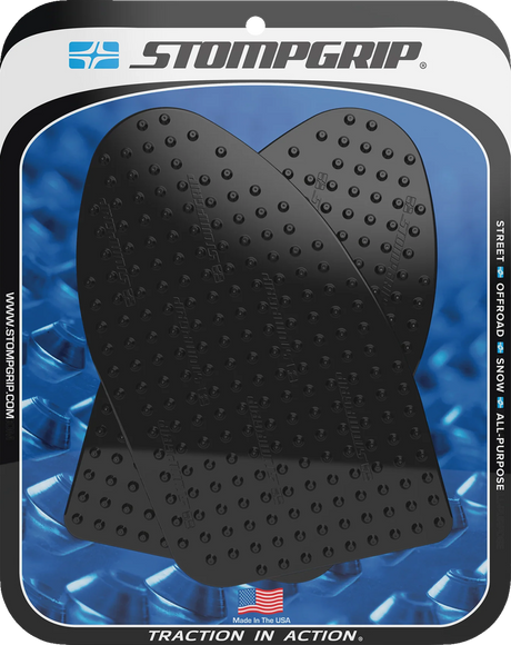 STOMPGRIP 55-10-0179B Tank Grips - Volcano - Black - Suzuki - GS '22-'25 | Street