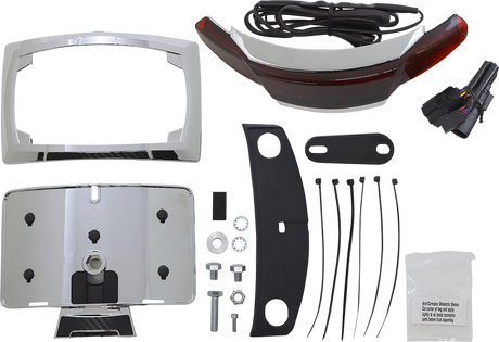 Ciro Taillight/License Plate Frame - Chrome - Red Lens 40253 - Cycle City Outdoors