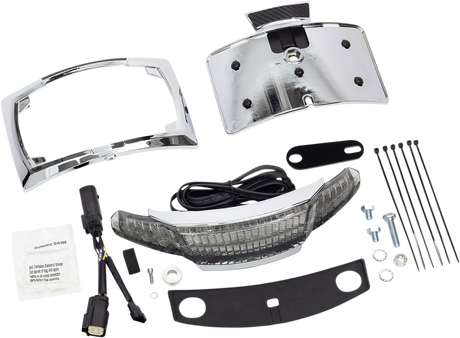 Ciro Taillight/License Plate Frame - Chrome - Smoke Lens 40254 - Cycle City Outdoors