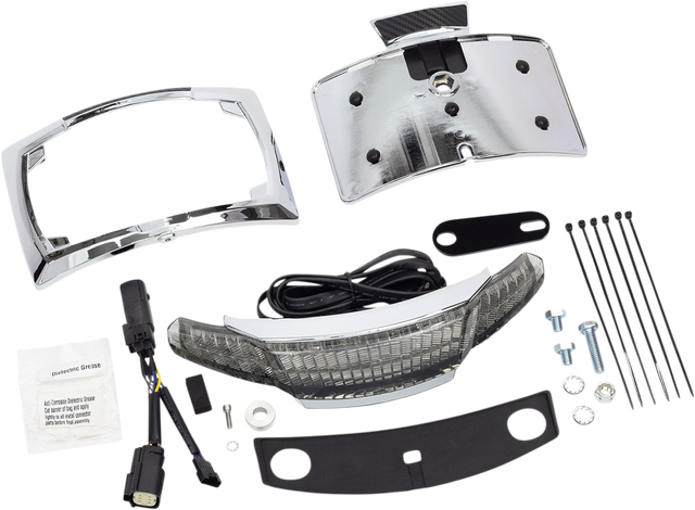 Ciro Taillight/License Plate Frame - Chrome - Smoke Lens 40254 - Cycle City Outdoors