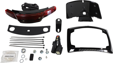 Ciro Taillight/License Plate Frame - Black - Red Lens 40256 - Cycle City Outdoors