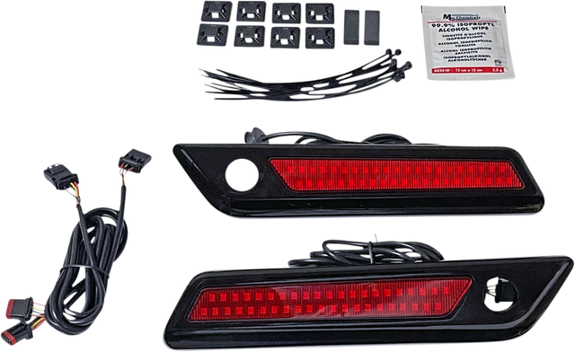 Custom Dynamics Latch Light - Saddlebag - Dual Color - Red - Black CD-SBL-DC4-RB - Cycle City Outdoors