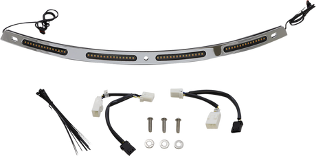 Custom Dynamics Windshield Trim - Sequential Turn Signals - Chrome CD-WT2-SEQ-01-C - Cycle City Outdoors