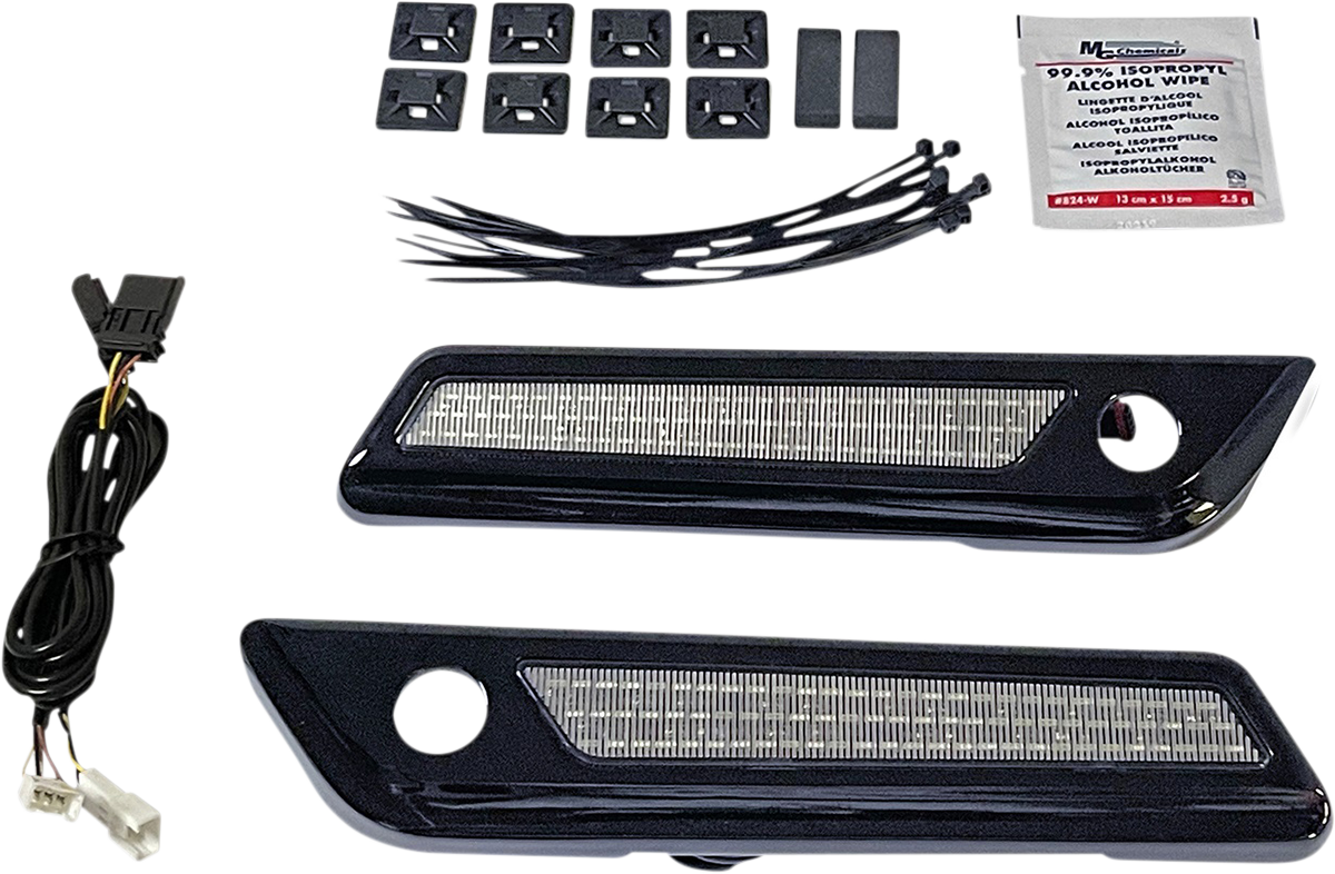Custom Dynamics Latch Light - Saddlebag - Smoke - Black CD-SBL-BCM-SB - Cycle City Outdoors