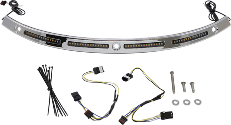 Custom Dynamics Windshield Trim - Sequential Turn Signals - Chrome CD-WT2-SEQ-14-C - Cycle City Outdoors