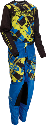 MOOSE RACING Youth Agroid Mesh Jersey - Black/Blue/Hi-Vis - Medium 2912-2166 - Cycle City Outdoors