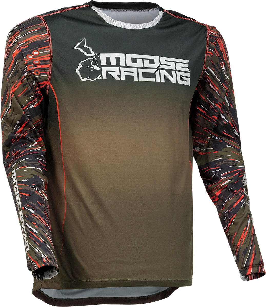 MOOSE RACING Agroid Jersey - Olive/Orange - Small 2910-6982 - Cycle City Outdoors