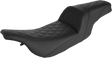SADDLEMEN Slim Seat - Black - Lattice Stitch - '99-'07 FLHT/FLTR 897-07-162