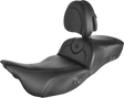 SADDLEMEN Roadsofa™ Extended Reach Heated Seat - Black - w/ Backrest - FL '08-'24 808-07B-188BRHC