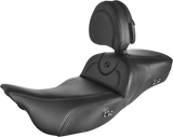 SADDLEMEN Roadsofa™ Extended Reach Heated Seat - Black - w/ Backrest - FL '08-'24 808-07B-188BRHC