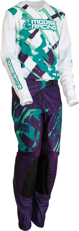 MOOSE RACING Youth Agroid Mesh Jersey - Purple/Teal - XL 2912-2173 - Cycle City Outdoors