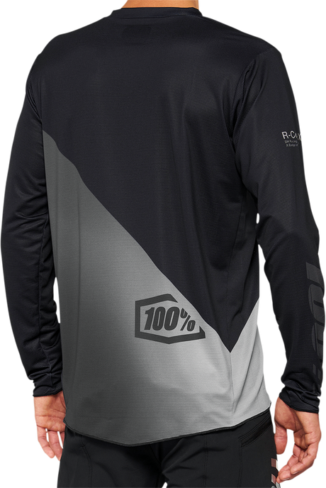 100% R-Core X Long-Sleeve Jersey - Black/Gray - Large 40000-00002
