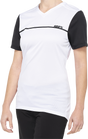 100% Women's Ridecamp Short-Sleeve Jersey - White/Black - Medium 40035-00009