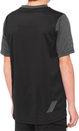 100% Youth Ridecamp Short-Sleeve Jersey - Black/Charcoal - Small 40031-00000