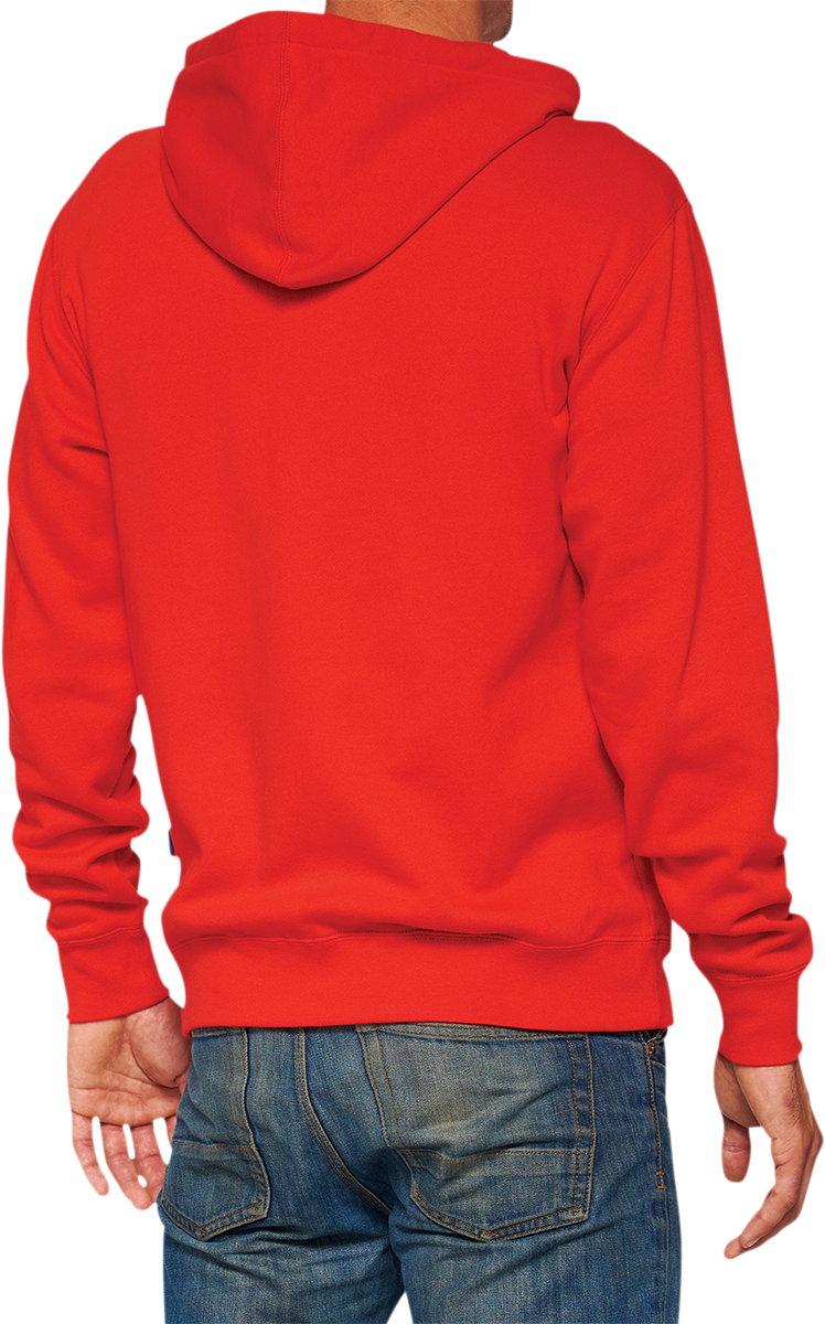 100% Official Fleece Zip-Up Hoodie - Red - Medium 20032-00016