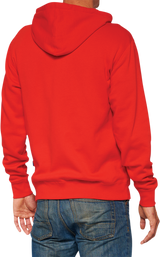 100% Official Fleece Zip-Up Hoodie - Red - Medium 20032-00016