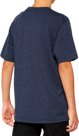 100% Youth Icon T-Shirt - Navy - Large 20001-00014 - Cycle City Outdoors