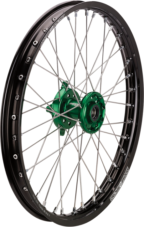 MOOSE RACING Wheel Assembly - SX-1 - Complete - Front - Black Wheel/Green Hub - 21x1.6 - Kawasaki KFN-16021-BKGN - Cycle City Outdoors