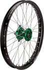 MOOSE RACING Wheel Assembly - SX-1 - Complete - Front - Black Wheel/Green Hub - 21x1.6 - Kawasaki KFN-16021-BKGN - Cycle City Outdoors