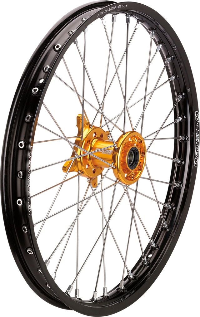 MOOSE RACING Wheel Assembly - SX-1 - Complete - Front - Black Wheel/Gold Hub - 21x1.6 - Suzuki SF-16021-BKGD - Cycle City Outdoors