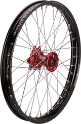 MOOSE RACING Wheel Assembly - SX-1 - Complete - Front - Black Wheel/Red Hub - 21x1.6 - Honda HF-16021-BKRD - Cycle City Outdoors