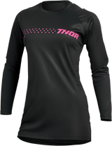 Thor Women's Sector Minimal Jersey - Black/Pink - XL 2911-0251 - Cycle City Outdoors