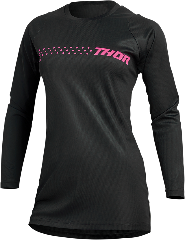 Thor Women's Sector Minimal Jersey - Black/Pink - XL 2911-0251 - Cycle City Outdoors