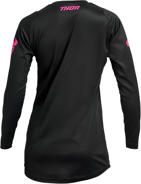 Thor Women's Sector Minimal Jersey - Black/Pink - Large 2911-0250 - Cycle City Outdoors