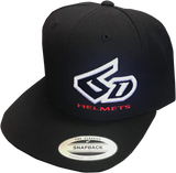 6D HELMETS 6D Logo Classic Snapback Hat - Black - One Size 52-3300