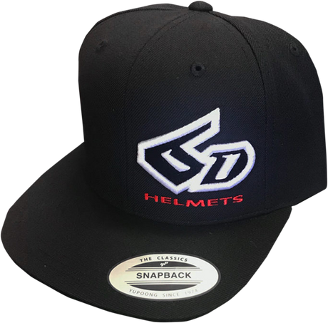 6D HELMETS 6D Logo Classic Snapback Hat - Black - One Size 52-3300
